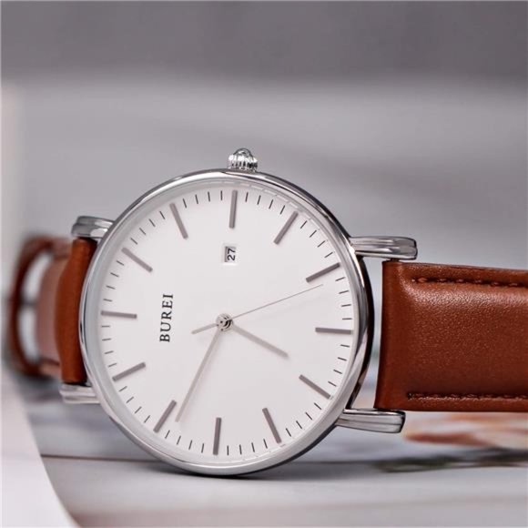 Ultra Slim Quartz Watches for Men Women Minimalist Simple Wrist Watches Analog - Picture 5 of 6